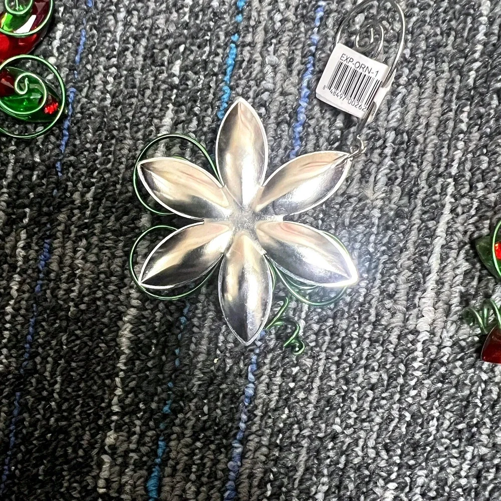 5 Pc Acrylic Christmas Flower Candle Ring Wreaths Mission Gallery‎ New 2012